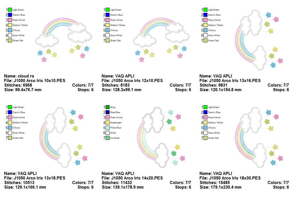 Matriz de Bordado Chuvinha de Estrelas – Aplique