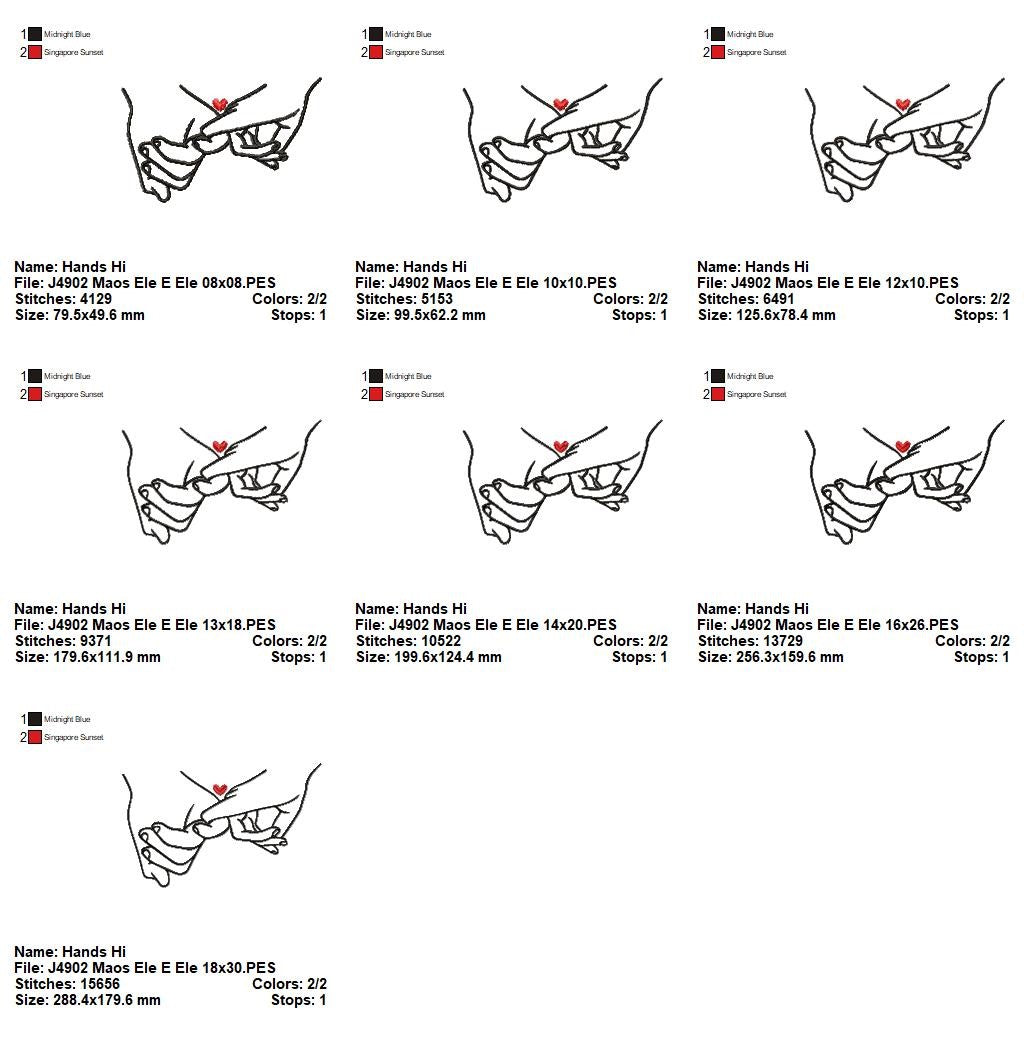 Matriz de Bordado Juntos para Sempre Ele & Ele – Ponto Satim