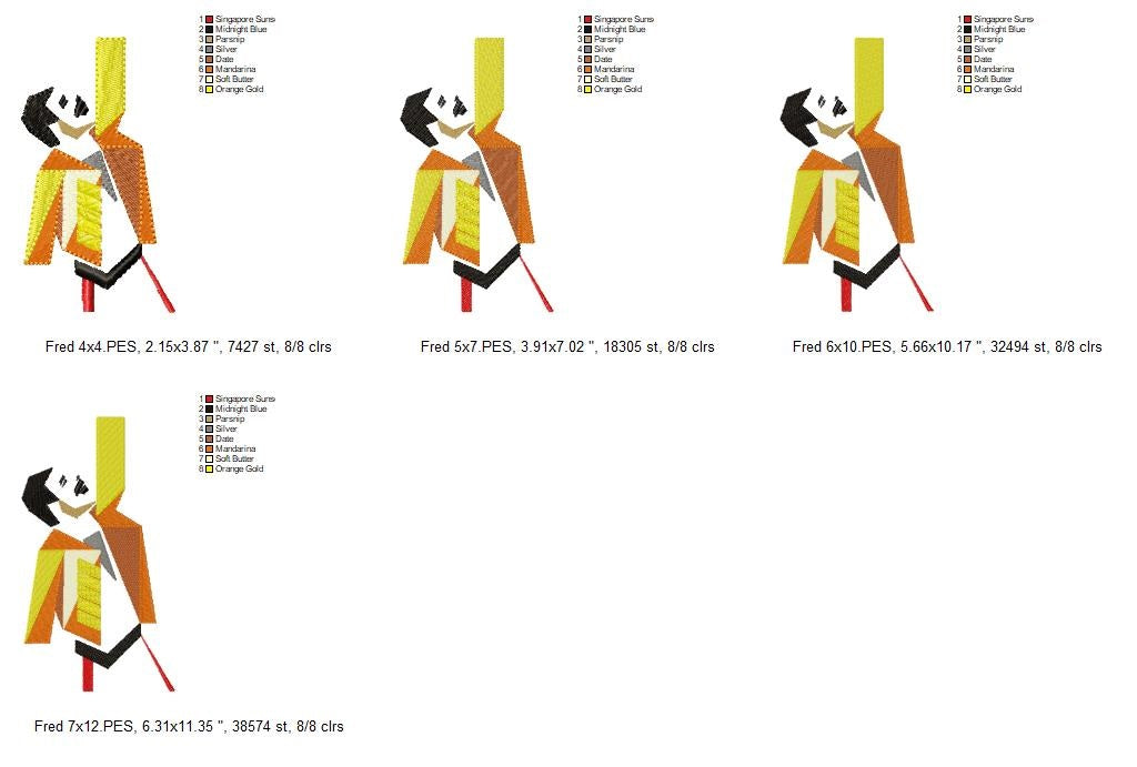 Matriz de Bordado Freddie Mercury Minimalista – Ponto Cheio